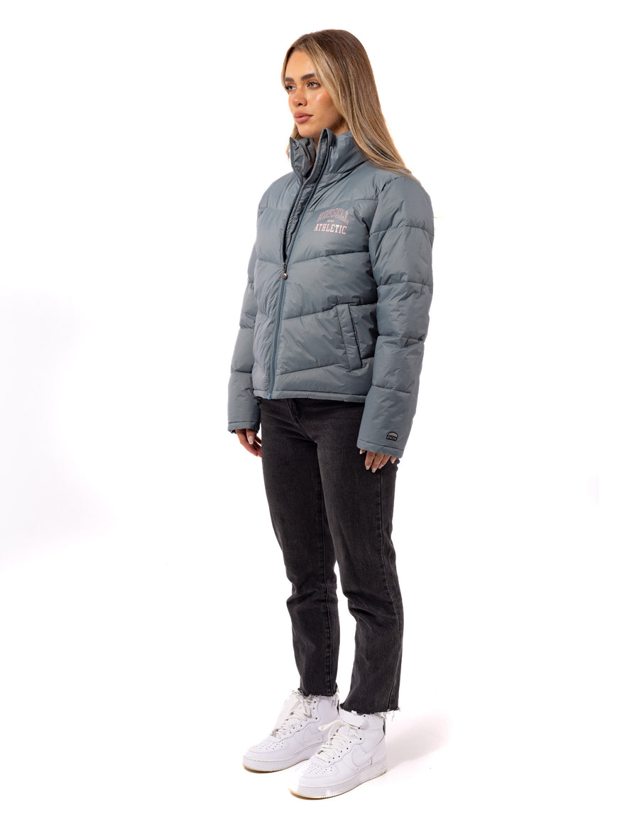 Russell Athletic Australia Women's Arch Logo Puffer Jacket - Stormy Sea True Since 1902